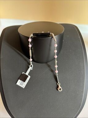 LAGOS Caviar Sterling Silver & Pink Ceramic Beaded Bracelet